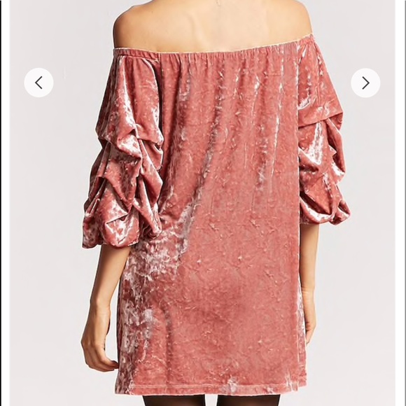 Forever 21 pink velvet dress - Picture 4 of 7